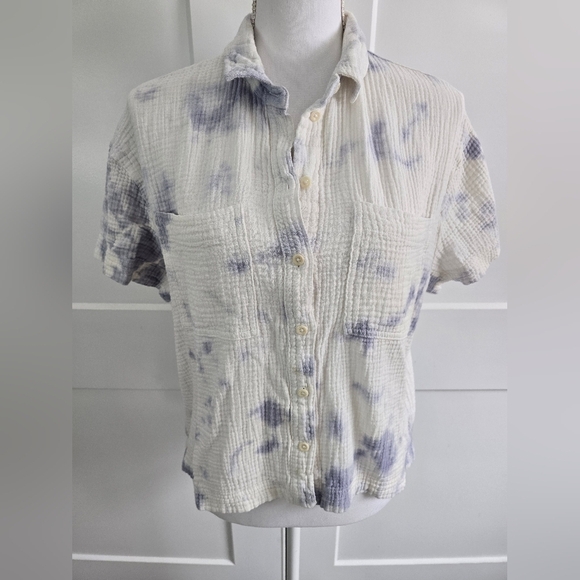 Madewell Tie-Dye Button-Up Women's Top - Picture 5 of 10